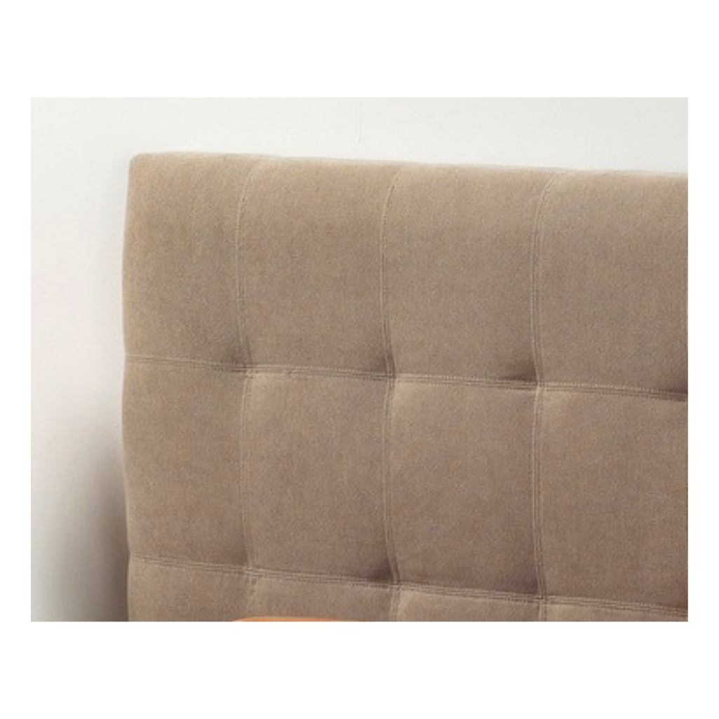 Beige Microfibre Headboard in King