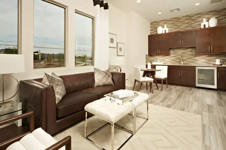 Salvitore Brown Faux Leather Sofa