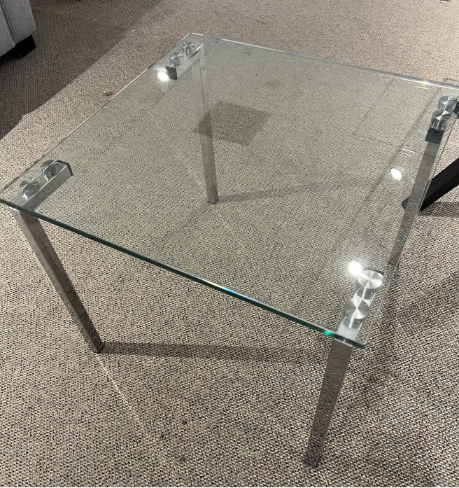 Large Glass End Tables (Set of 2)