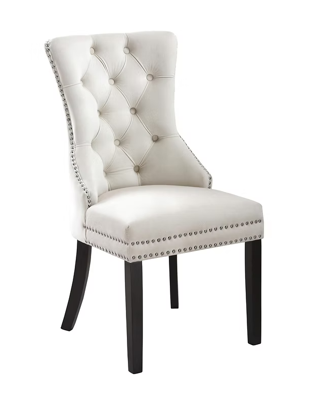 Cream Velvet Dining Chair