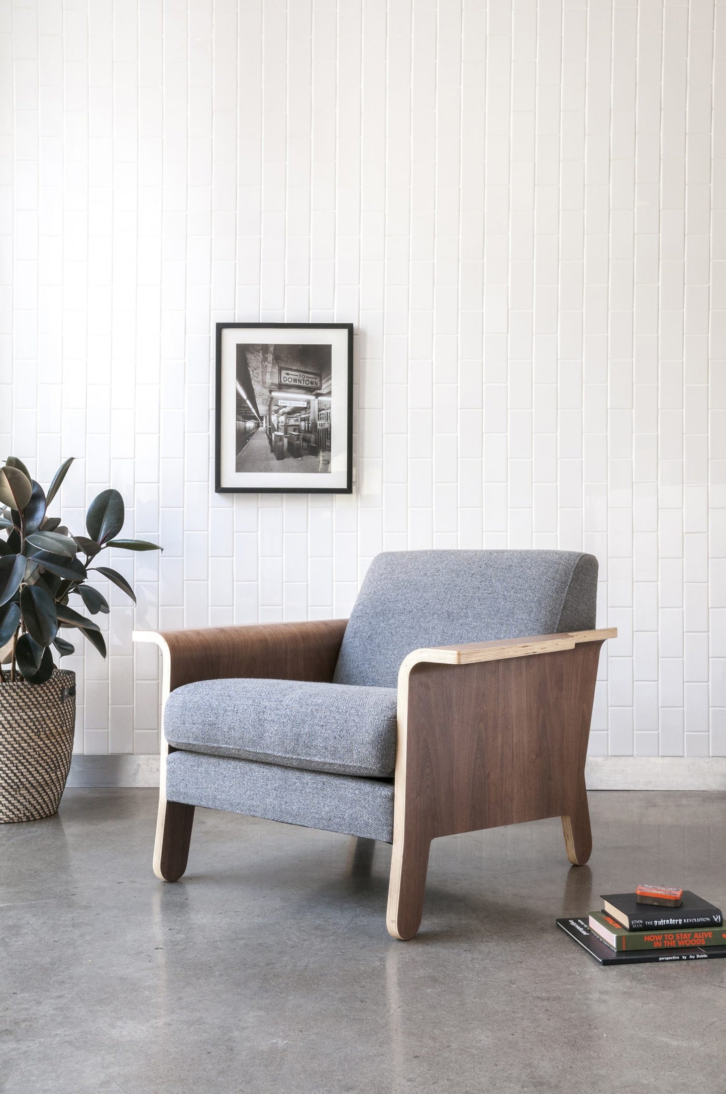 Lodge Chair in Varsity Charcoal by Gus*